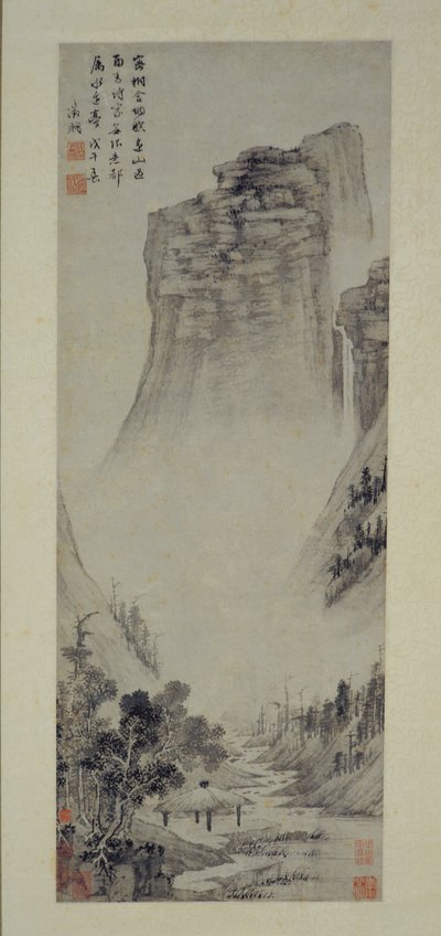 Poetiske tanker i en paviljong ved elven, 1558. av Wen Zhengming