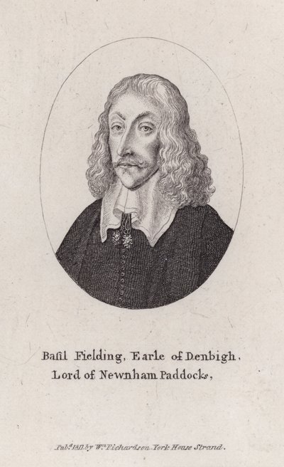 Basil Feilding, 2. jarl av Denbigh, engelsk diplomat, politiker og paliamentarisk soldat i borgerkrigen (gravering) av Wenceslaus (after) Hollar
