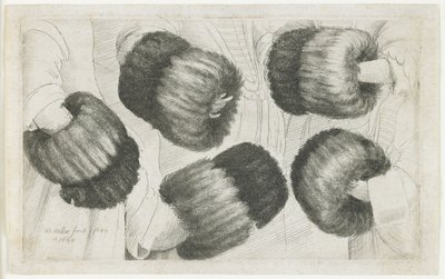 En muff i fem visninger, 1645-1646 av Wenceslaus Hollar
