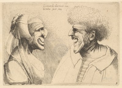 Et deformert par vendt mot hverandre, 1645. av Wenceslaus Hollar
