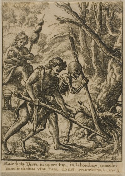 Adam som pløyer av Wenceslaus Hollar