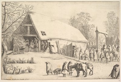 Tilbedelse av kongene, etter Augustin Braun, 1646. av Wenceslaus Hollar