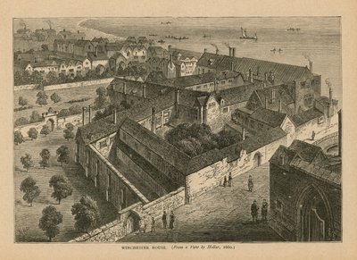 Luftfoto av Winchester House av Wenceslaus Hollar