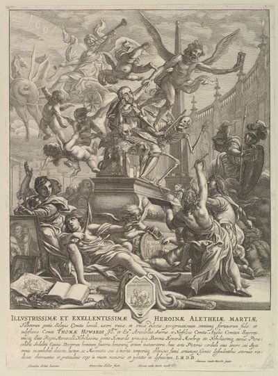 Allegori om jarlen av Arundels død, ca. 1646. av Wenceslaus Hollar