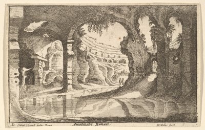 Romersk amfitiatri, ca. 1650. av Wenceslaus Hollar