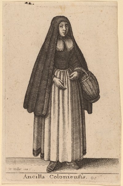 Hushjelp fra Köln av Wenceslaus Hollar