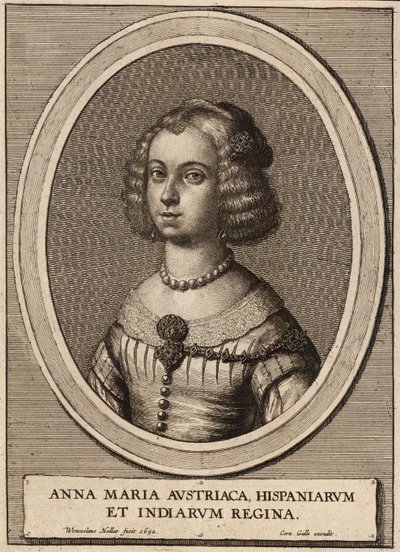 Anna Maria, dronning av Spania av Wenceslaus Hollar