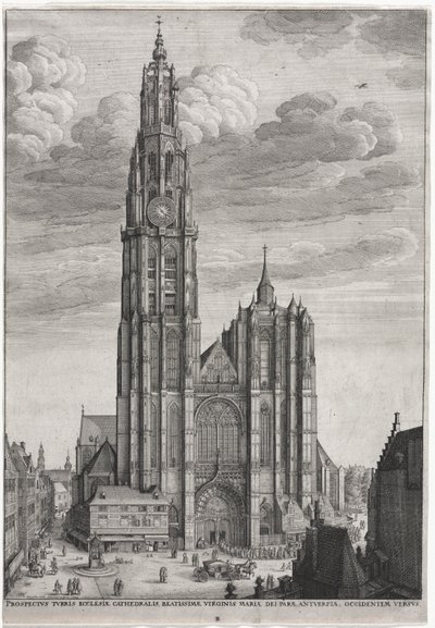 Antwerpen katedral av Wenceslaus Hollar