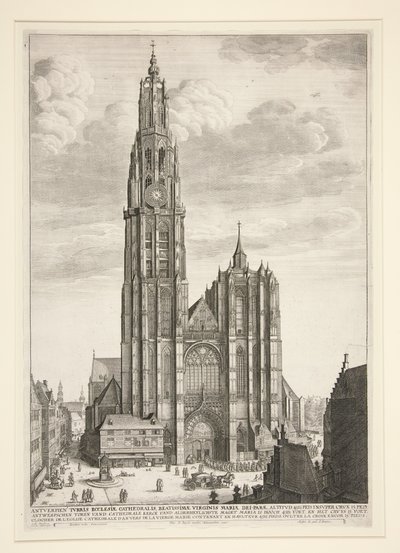 Antwerpen katedral av Wenceslaus Hollar