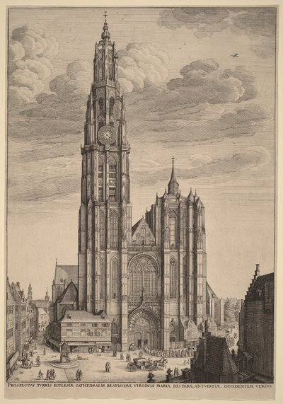 Antwerpen katedral av Wenceslaus Hollar