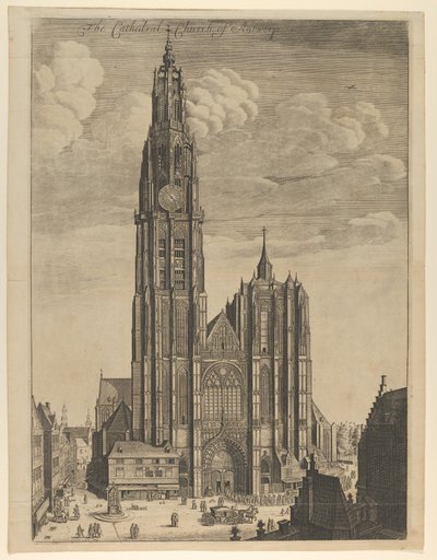 Antwerpen katedralprospekt Tvrris Ecclesiae Cathedralis, 1649., 1649. av Wenceslaus Hollar