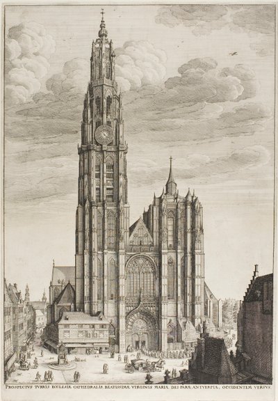Antwerpen katedral av Wenceslaus Hollar