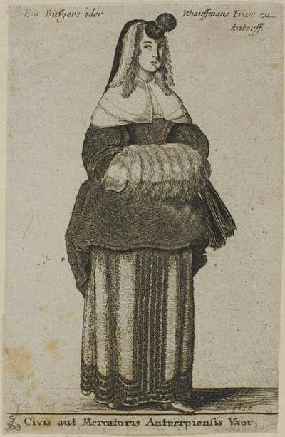 Antwerpen kone av Wenceslaus Hollar