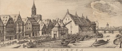 Høst: Vinmarkedet, ca. 16281629. av Wenceslaus Hollar