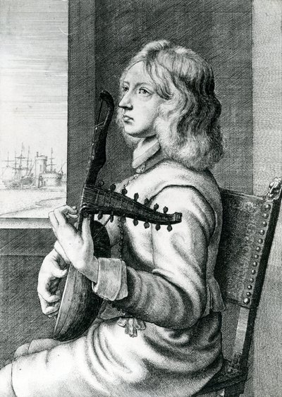 Barokk lutspiller av Wenceslaus Hollar