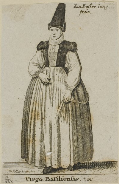 Basel kvinne av Wenceslaus Hollar