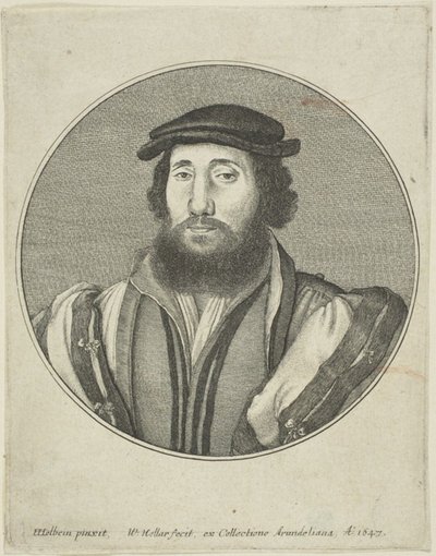 Skjeggete mann av Wenceslaus Hollar