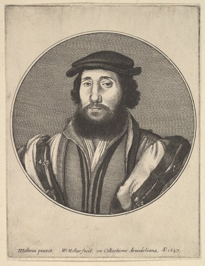 Skjegget mann, 1647. av Wenceslaus Hollar