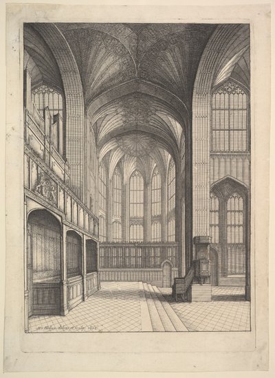 Brays Chapel i St. Georges Chapel, Windsor., 1663. av Wenceslaus Hollar