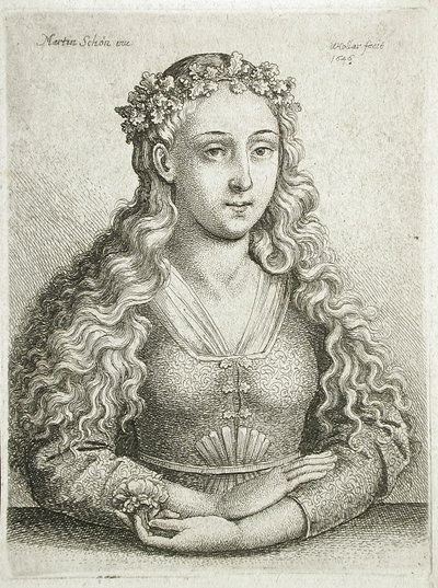 Byste av en kvinne av Wenceslaus Hollar