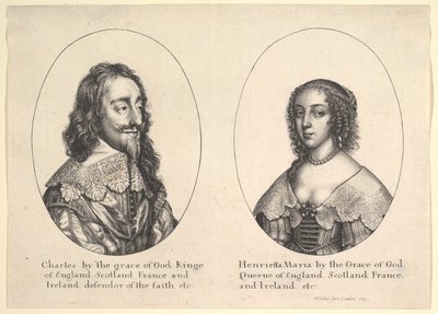 Charles I og Henrietta Maria, 1641. av Wenceslaus Hollar