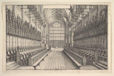 Kor og boder i St Georges Chapel, Windsor, 1660. av Wenceslaus Hollar