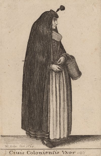 Ciuis Coloniesis Vxor, 1643. av Wenceslaus Hollar