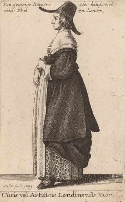 Citizens or Craftsmen of London, 1643. av Wenceslaus Hollar