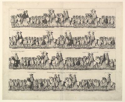 Kroningsprosesjon av Charles II gjennom London, 1662. av Wenceslaus Hollar