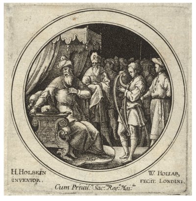 David foran Saul. Tilstand 2 av Wenceslaus Hollar