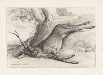 skutt hjort Jakt, jakthunder og vilt (serietittel) av Wenceslaus Hollar