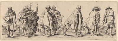 Åtte tiggere. av Wenceslaus Hollar