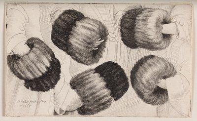 En muffe sett på fem forskjellige måter av Wenceslaus Hollar