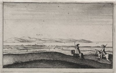 Engelsk utsikt: Isle of Wight fra Portsmouth. av Wenceslaus Hollar