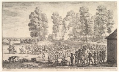 Innreise av greven av Thurn og taxier i Hemissen, ca. 1651. av Wenceslaus Hollar