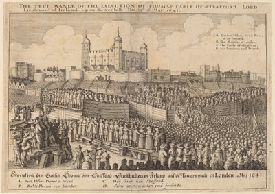 Henrettelse av Thomas Wentworth av Wenceslaus Hollar