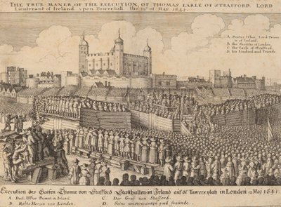 Henrettelse av Thomas Wentworth, 1641. av Wenceslaus Hollar