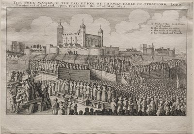 Henrettelse av jarlen av Strafford av Wenceslaus Hollar