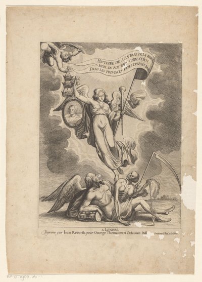 Faam overvint de tijd en de dood Historien om inngangen til dronningens mor til den mest kristne kongen i De forente provinser i de lave landene (serietittel på objekt) av Wenceslaus Hollar
