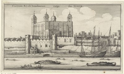 Utsikt over Tower of London av Wenceslaus Hollar