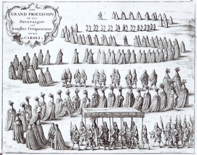 Grand Procession of the Sovereign and the Knights of the Garter i Windsor, 1672 av Wenceslaus Hollar