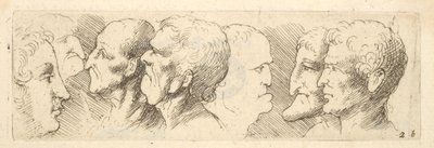 Hovedstudier, 1625-77 av Wenceslaus Hollar