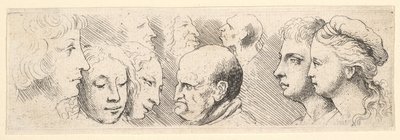 Hovedstudier, 1644-52. av Wenceslaus Hollar