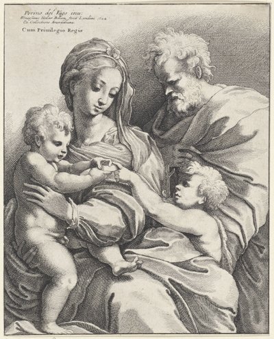 Hellig familie med døperen Johannes av Wenceslaus Hollar