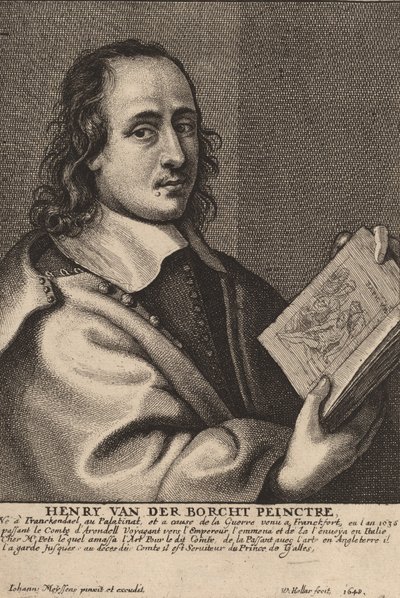 Henry van der Borcht, maler, 1648. av Wenceslaus Hollar