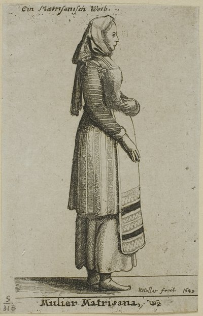 Ungarsk kvinne av Wenceslaus Hollar