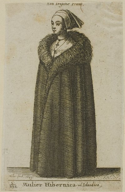 Irsk kvinne av Wenceslaus Hollar