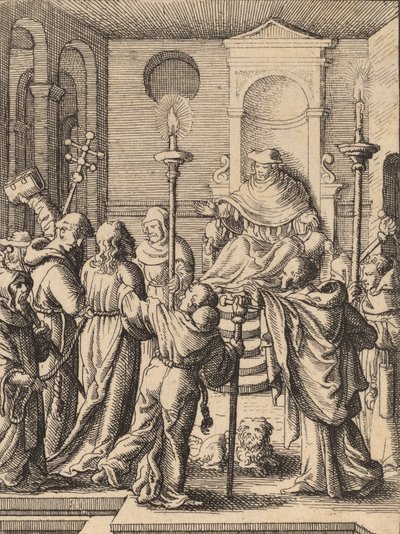 Jesus før Annas. av Wenceslaus Hollar