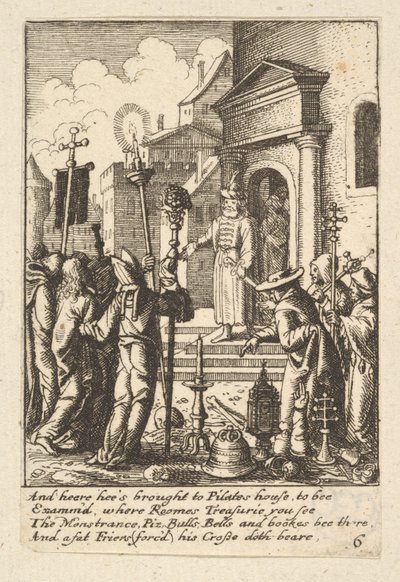 Jesus før Pilatus, 1625-77. av Wenceslaus Hollar