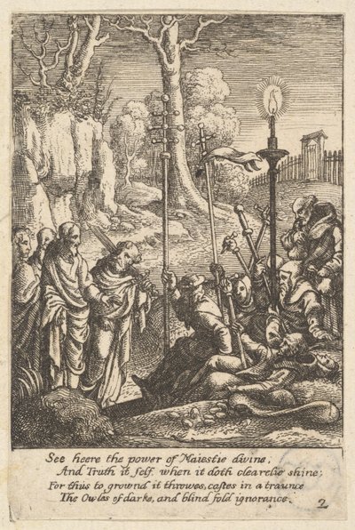 Jesus konfronterer sine kritikere, 1625-77. av Wenceslaus Hollar